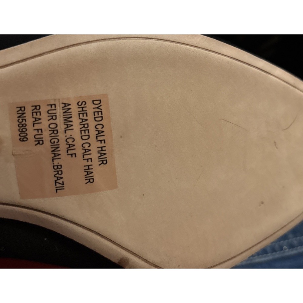 Women's 11 M AD & Daughters Black Hair-Calf Suede Leather Shoes‎ Loafers NEW - Picture 6 of 9